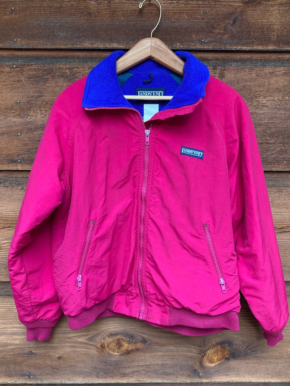 90s Lands' End Bright Pink Jacket